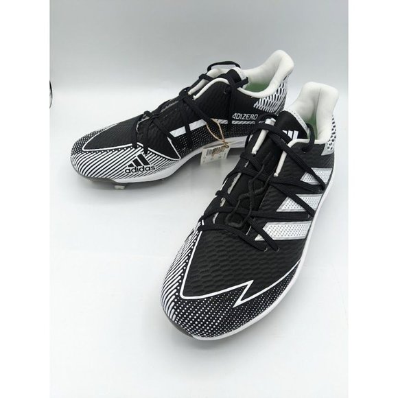 Men\'s adidas Adizero Afterburner 7 Baseball Cleats Size 8 EG5633 Black White NEW
